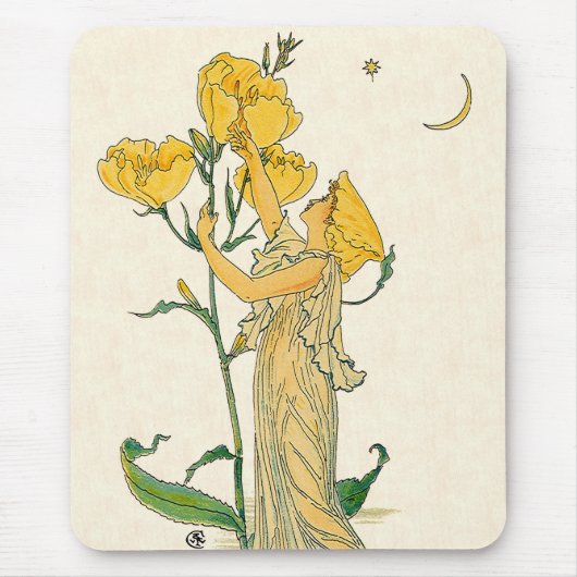  Fairy Tale, Evening Primrose, Walter Crane Muismat (Voorkant)