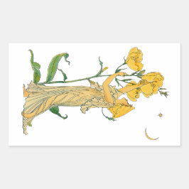  Fairy Tale, Evening Primrose, Walter Crane Rechthoekige Sticker