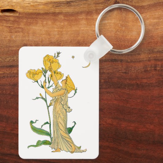  Fairy Tale, Evening Primrose, Walter Crane Sleutelhanger (Achterkant)