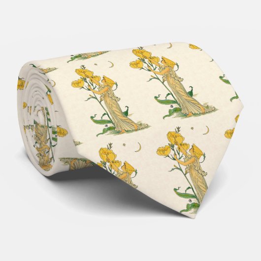  Fairy Tale, Evening Primrose, Walter Crane Stropdas (Opgerold)