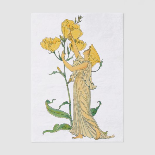 Fairy Tale, Evening Primrose, Walter Crane Tissuepapier (Voorkant)