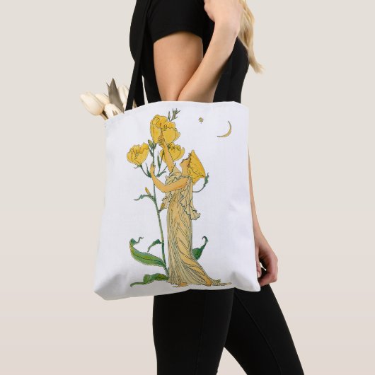  Fairy Tale, Evening Primrose, Walter Crane Tote Bag (Dichtbij)