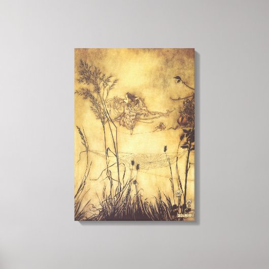  Fairy Tale, Fairy's Tightrope van Rackham Canvas Afdruk (Voorkant)