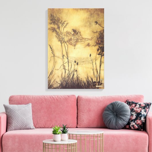 Fairy Tale, Fairy's Tightrope van Rackham Canvas Afdruk (Insitu (Woonkamer))