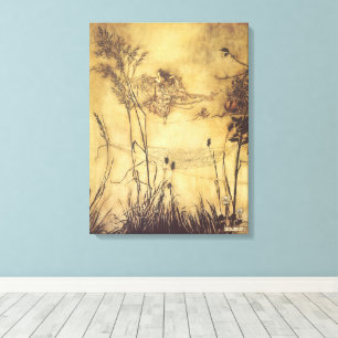 Fairy Tale, Fairy's Tightrope van Rackham Canvas Afdruk