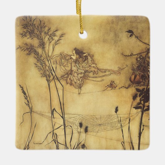  Fairy Tale, Fairy's Tightrope van Rackham Keramisch Ornament (Voorkant)