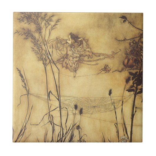  Fairy Tale, Fairy's Tightrope van Rackham Tegeltje (Voorkant)