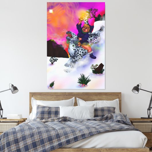 Fairy Tale Fantasy Light of Hope winter droomkunst Canvas Afdruk (Insitu (Slaapkamer))