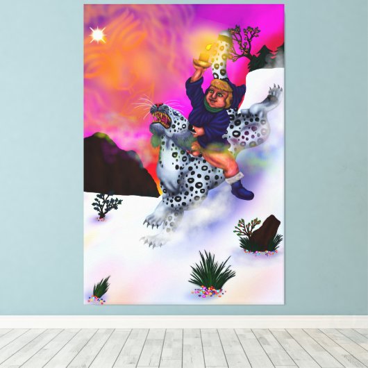 Fairy Tale Fantasy Light of Hope winter droomkunst Canvas Afdruk (Insitu (Houten vloer))