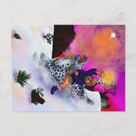 Fairy Tale Fantasy Light of Hope winter droomkunst Feestdagenkaart