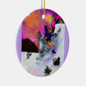 Fairy Tale Fantasy Light of Hope winter droomkunst Keramisch Ornament (Rechts)