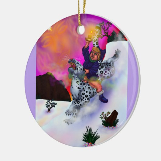 Fairy Tale Fantasy Light of Hope winter droomkunst Keramisch Ornament (Links)