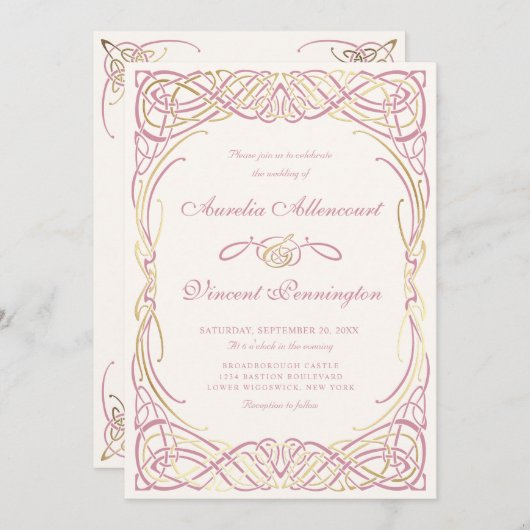 Fairy Tale Fantasy Storybook Wedding Kaart (Voorkant / Achterkant)