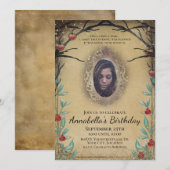 Fairy Tale Forest Magic Mirror Photo Invitation Kaart (Voorkant / Achterkant)