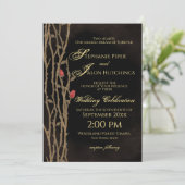 Fairy Tale Forest Wedding Kaart (Staand voorkant)