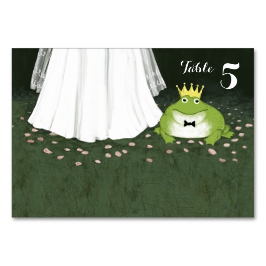 Fairy Tale Frog Prince en bruid bruiloft receptie Kaart (Achterkant)