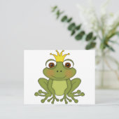 Fairy Tale Frog Prince with Crown Briefkaart (Staand voorkant)