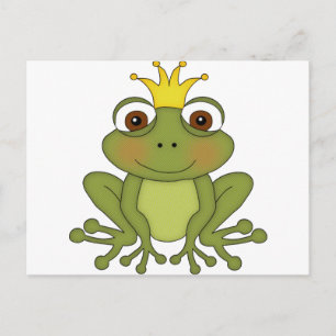 Fairy Tale Frog Prince with Crown Briefkaart