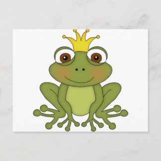 Fairy Tale Frog Prince with Crown Briefkaart