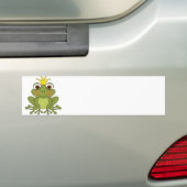 Fairy Tale Frog Prince with Crown Bumpersticker (Op auto)