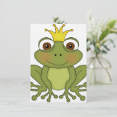 Fairy Tale Frog Prince with Crown Kaart (Staand voorkant)