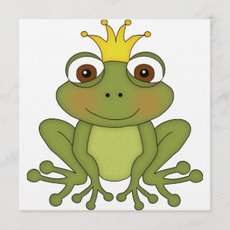 Fairy Tale Frog Prince with Crown Kaart