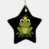 Fairy Tale Frog Prince with Crown Keramisch Ornament (Rechts)