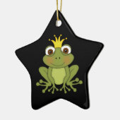Fairy Tale Frog Prince with Crown Keramisch Ornament (Links)