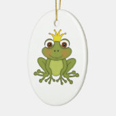 Fairy Tale Frog Prince with Crown Keramisch Ornament (Links)