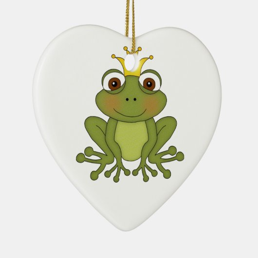 Fairy Tale Frog Prince with Crown Keramisch Ornament (Rechts)