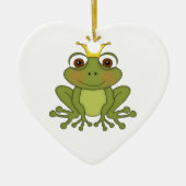 Fairy Tale Frog Prince with Crown Keramisch Ornament (Voorkant)