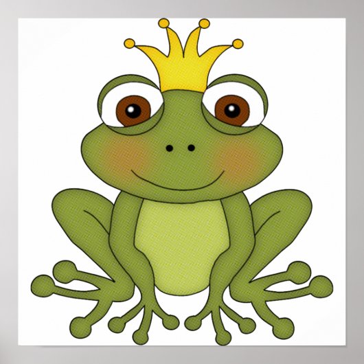 Fairy Tale Frog Prince with Crown Poster (Voorkant)