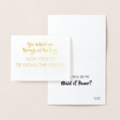 Fairy Tale Funny Bridesmaid Voorstel Folie Kaarten (Display)