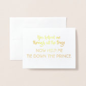 Fairy Tale Funny Bridesmaid Voorstel Folie Kaarten (Voorkant met envelop)