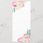 Fairy Tale Gold Princess Carriage and Pink Flowers Menu (Achterkant)