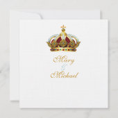 Fairy Tale Gold Royal Crown Save the Date (Achterkant)