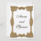 Fairy Tale Gold Wedding Invitation 5,5 x 7,5 inch Kaart (Achterkant)
