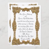 Fairy Tale Gold Wedding Invitation 5,5 x 7,5 inch Kaart (Voorkant / Achterkant)