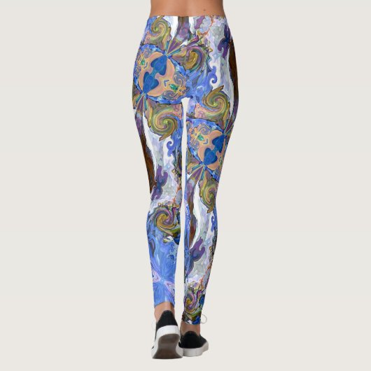 Fairy Tale Hearts Blue Leggings (Achterkant)