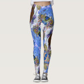 Fairy Tale Hearts Blue Leggings (Voorkant)