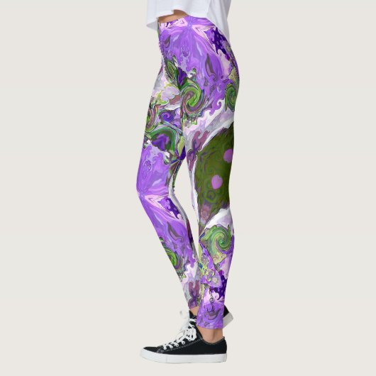 Fairy Tale Hearts Purple Leggings (Links)