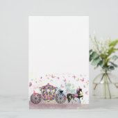 Fairy Tale Horse and Carriage of Flowers Briefpapier (Staand voorkant)