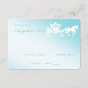 Fairy Tale Horse and Carriage Wedding RSVP Kaartje