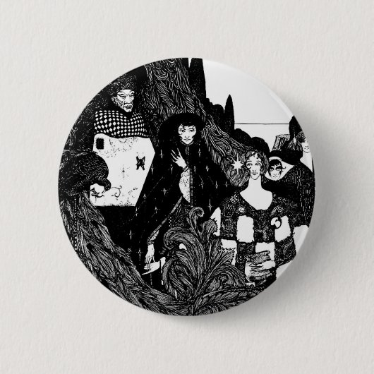 Fairy Tale - Illustratie 2 Ronde Button 5,7 Cm (Voorkant)