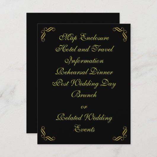 Fairy Tale in Black Enclosure Card Informatiekaartje (Voorkant / Achterkant)