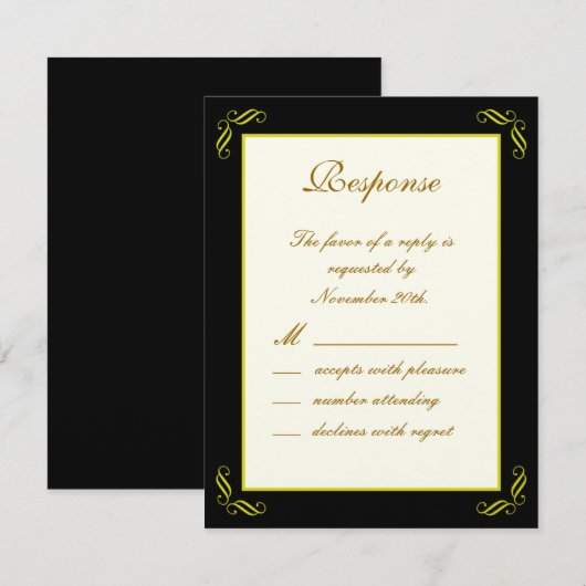 Fairy Tale in Black RSVP (Voorkant / Achterkant)