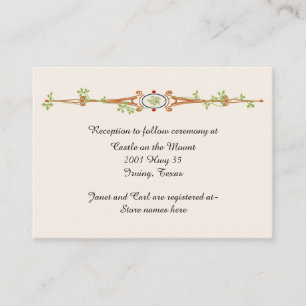 Fairy Tale Ivory Wedding Information Card Informatiekaartje