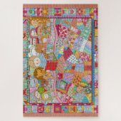 Fairy Tale Kaleidoscope Quilt jigzaag Legpuzzel (Verticaal)