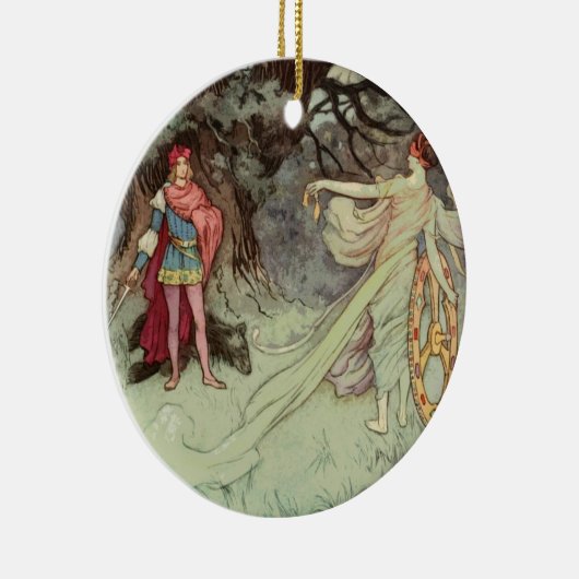 Fairy Tale Kerstmis 2 Keramisch Ornament (Rechts)