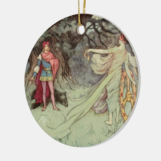 Fairy Tale Kerstmis 2 Keramisch Ornament (Links)